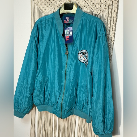 Vintage 90s FLORIDA MARLINS MLB Baseball “JH SILK” Windbreaker embroidered - Picture 3 of 8